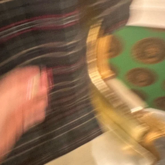 SANDRO Navy and Red Plaid Coat with Studded Shoulders, Size 36 - Picture 6 of 14